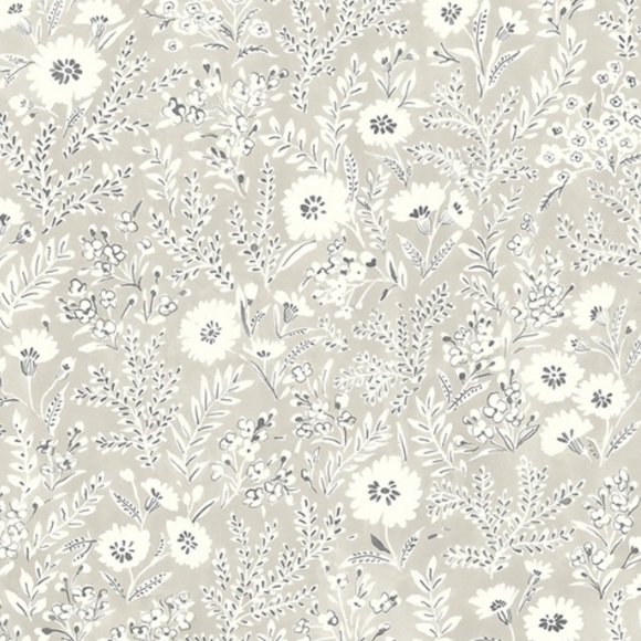 Chesapeake Delphine Agathon Taupe Floral Wallpaper